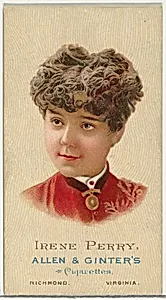 Irene Perry, from World's Beauties, Series 2 (N27) for Allen & Ginter Cigarettes by Allen & Ginter|Lindner, Eddy & Claus