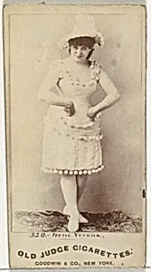 Irene Verona, from the Actors and Actresses series (N171) for Old Judge Cigarettes by Goodwin & Company