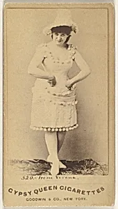 Irene Verona, from the Actors and Actresses series (N171) for Gypsy Queen Cigarettes by Goodwin & Company