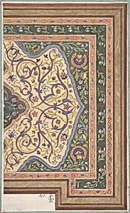 Islamic Ceiling Design for Deepdene, Dorking, Surrey by Jules-Edmond-Charles Lachaise|Eugène-Pierre Gourdet