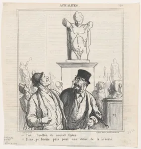 –It's the Apollo of the new opera. –Well, I had taken it for the statue of liberty, from 'News of the day,' published in Le Charivari, June 4, 1870