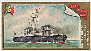 Italia, Italian Navy, from the Naval Vessels of the World series (N226) issued by Kinney Bros. by Kinney Brothers Tobacco Company