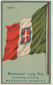 Italy, from the National Flags series (N195) issued by Wm. S. Kimball & Co.