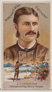 J.C. Cockburn, Champion Wing Shot of Canada, from the Champions of Games and Sports series (N184, Type 1) issued by W.S. Kimball & Co.
