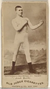 Jack Burke, from the Celebrities and Prizefighters series (N174) for Old Judge Cigarettes