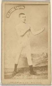 Jack Burke, from the Celebrities and Prizefighters series (N174) for Old Judge Cigarettes