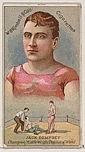 Jack Dempsey, Champion Middle Weight Pugilist of the World, from the Champions of Games and Sports series (N184, Type 1) issued by W.S. Kimball & Co. by W.S. Kimball & Co.