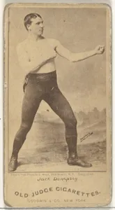 Jack Dempsey, from the Celebrities and Prizefighters series (N174) for Old Judge Cigarettes