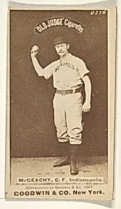 Jack McGeachey, Center Field, Indianapolis, from the Old Judge series (N172) for Old Judge Cigarettes by Goodwin & Company