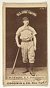 Jack McGeachey, Center Field, Indianapolis, from the Old Judge series (N172) for Old Judge Cigarettes by Goodwin & Company