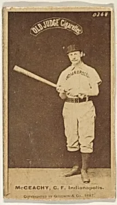 Jack McGeachey, Center Field, Indianapolis, from the Old Judge series (N172) for Old Judge Cigarettes by Goodwin & Company