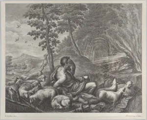 Jacob guarding Laban's flock