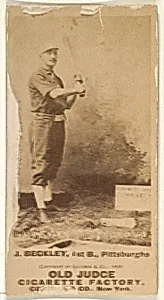 Jacob Peter "Eagle Eye" Beckley, 1st Base, Pittsburgh, from the Old Judge series (N172) for Old Judge Cigarettes by Goodwin & Company