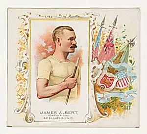 James Albert, Go As You Please, from World's Champions, Second Series (N43) for Allen & Ginter Cigarettes by Allen & Ginter|Lindner, Eddy & Claus