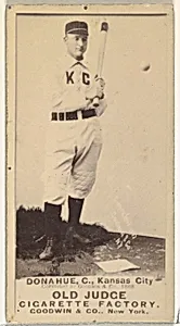 James Augustus "Jim" Donahue, Catcher, Kansas City Cowboys, from the Old Judge series (N172) for Old Judge Cigarettes by Goodwin & Company