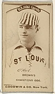 James Edward "Tip" O'Neill, Left Field, St. Louis Browns, from the Old Judge series (N172) for Old Judge Cigarettes by Goodwin & Company
