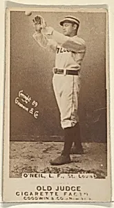 James Edward "Tip" O'Neill, Left Field, St. Louis Browns, from the Old Judge series (N172) for Old Judge Cigarettes by Goodwin & Company