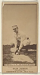 James Edward "Tip" O'Neill, Left Field, St. Louis Browns, from the Old Judge series (N172) for Old Judge Cigarettes by Goodwin & Company