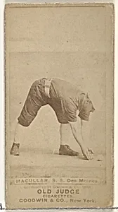 James F. "Jimmy" Macullar, Shortstop, Des Moines Prohibitionists, from the Old Judge series (N172) for Old Judge Cigarettes by Goodwin & Company