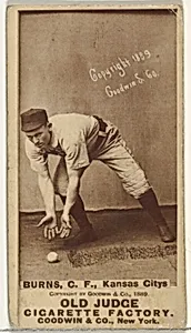 James M. "Jim" Burns, Center Field, Kansas City Cowboys, from the Old Judge series (N172) for Old Judge Cigarettes by Goodwin & Company