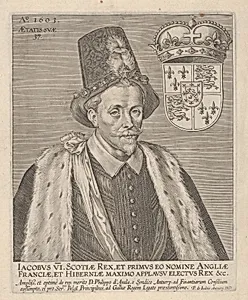James VI, King of Scotland by Pieter de Jode I|James I, King of England, Scotland and Ireland