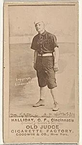 James Wear "Bug" Holliday, Center Field, Cincinnati, from the Old Judge series (N172) for Old Judge Cigarettes by Goodwin & Company
