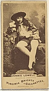 Jennie Lowell, from the Actors and Actresses series (N45, Type 1) for Virginia Brights Cigarettes by Allen & Ginter