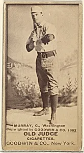 Jeremiah J. "Miah" Murray, Catcher, Washington Nationals, from the Old Judge series (N172) for Old Judge Cigarettes by Goodwin & Company