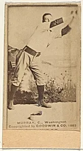 Jeremiah J. "Miah" Murray, Catcher, Washington Nationals, from the Old Judge series (N172) for Old Judge Cigarettes by Goodwin & Company