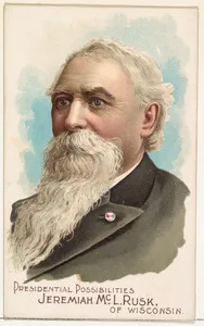 Jeremiah McL. Rusk of Wisconsin, from the Presidential Possibilities series (N124) issued by Duke Sons & Co. to promote Honest Long Cut Tobacco