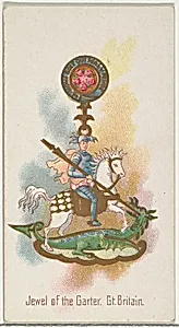 Jewel of the Garter, Great Britain, from the World's Decorations series (N30) for Allen & Ginter Cigarettes by Lindner, Eddy & Claus|Allen & Ginter