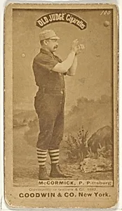 Jim McCormick, Pitcher, Pittsburgh, from the Old Judge series (N172) for Old Judge Cigarettes by Goodwin & Company