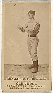 Jimmy "Loafer" McAleer, Center Field, Cleveland, from the Old Judge series (N172) for Old Judge Cigarettes by Goodwin & Company