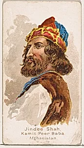 Jindee Shah, Kamit Peer Baba, Afghanistan, from the Savage and Semi-Barbarous Chiefs and Rulers series (N189) issued by Wm. S. Kimball & Co. by William S. Kimball & Company
