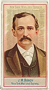 J.M. Bundy, New York Mail and Express, from the American Editors series (N1) for Allen & Ginter Cigarettes Brands by Allen & Ginter