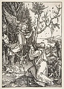 Joachim and the Angel, from The Life of the Virgin by Albrecht Dürer
