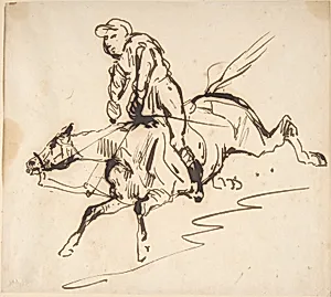 Jockey on a Horse by Théodore Gericault|Anonymous, French, 19th century