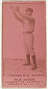 John A. "Cub" Stricker, 2nd Base, Cleveland, from the Old Judge series (N172) for Old Judge Cigarettes by Goodwin & Company