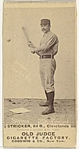 John A. "Cub" Stricker, 2nd Base, Cleveland, from the Old Judge series (N172) for Old Judge Cigarettes by Goodwin & Company