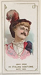 John Drew in Italian Costume of 1600, from the set Actors and Actresses, Second Series (N71) for Duke brand cigarettes by W. Duke, Sons & Co.|Knapp & Company