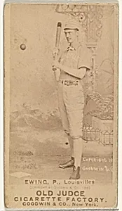John Ewing, Pitcher, Louisville Colonels, from the Old Judge series (N172) for Old Judge Cigarettes by Goodwin & Company