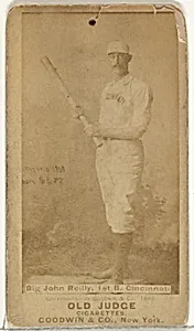 John Good "Long John" Reilly, 1st Base, Cincinnati, from the Old Judge series (N172) for Old Judge Cigarettes by Goodwin & Company