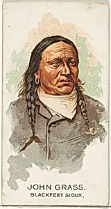 John Grass, Blackfeet Sioux, from the American Indian Chiefs series (N2) for Allen & Ginter Cigarettes Brands by Allen & Ginter