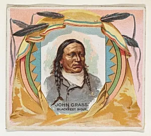 John Grass, Blackfeet Sioux, from the American Indian Chiefs series (N36) for Allen & Ginter Cigarettes by Allen & Ginter