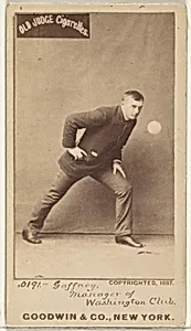 John H. "Honest John" Gaffney, Manager, Washington Nationals, from the Old Judge series (N172) for Old Judge Cigarettes by Goodwin & Company