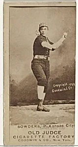 John Sowders, Pitcher, Kansas City Cowboys, from the Old Judge series (N172) for Old Judge Cigarettes by Goodwin & Company