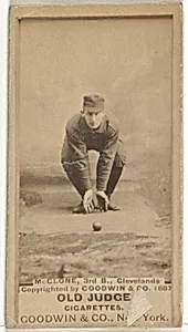 John T. McGlone, 3rd Base, Cleveland, from the Old Judge series (N172) for Old Judge Cigarettes by Goodwin & Company