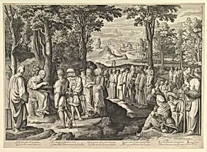 John the Baptist Preaching in the Desert by Nicolaes de Bruyn|Lucas van Leyden