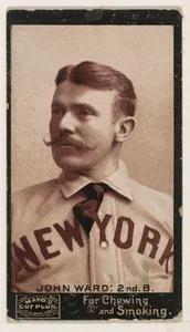 John Ward, 2nd Base, New York, from Mayo's Cut Plug Baseball series (N300)