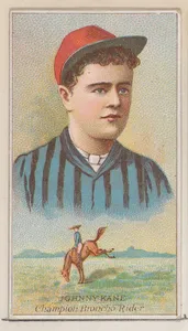Johnny Kane, Champion Bronco Rider, from the Champions of Games and Sports series (N184, Type 2) issued by W.S. Kimball & Co.